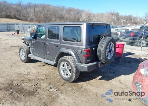 2020 Jeep Wrangler Unlimited Sahara 4X4 z USA, uszkodzony, nr VIN 1C4HJXEN6LW169938